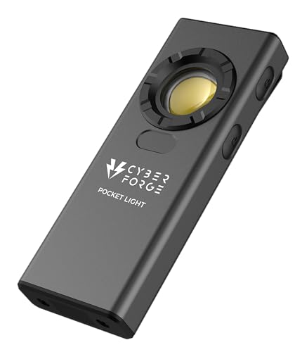Rechargeable Work Light 1200 Lumen Flat Flashlight - Tactical EDC Flashlight with Magnet and Pocket Belt Clip for Car, Work, Hunting, Outdoors