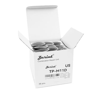 TP-M11D Combination Repair Unit Kit, Tire Repair Patch Plug Kit 1/8" x 1 3/8", 3/16" x 1 1/2" and 1/4" x 1 3/4" Dipped stem 12 pcs Each - size: 0.12 x 1.38, 0.18 x 1.57,0.24 x 1.77 Inch 36 pcs