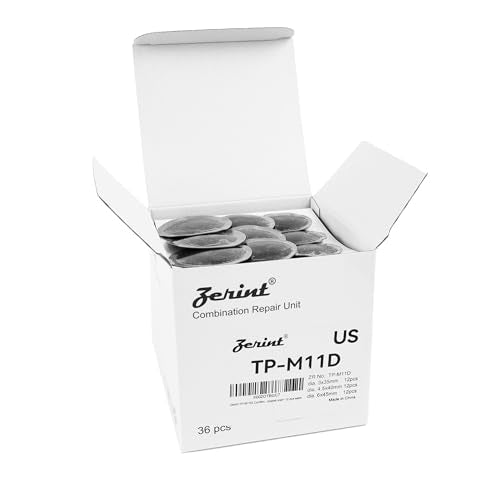 TP-M11D Combination Repair Unit Kit, Tire Repair Patch Plug Kit 1/8" x 1 3/8", 3/16" x 1 1/2" and 1/4" x 1 3/4" Dipped stem 12 pcs Each - size: 0.12 x 1.38, 0.18 x 1.57,0.24 x 1.77 Inch 36 pcs