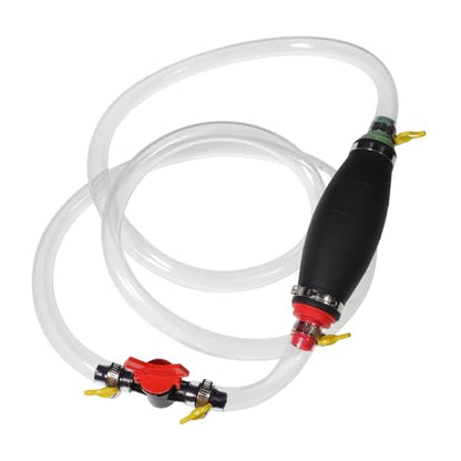 Cabilock 1Set Manual Hand Pump Transfer Pump with Hose Portable Gas Oil Water Siphon Pump Kit for Car Truck Boat and Transfer