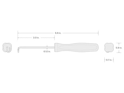 TEKTON Compound Pointed Hook (1/8 x 3 in. shank) | PNH21108 | Made in USA - style: Compound Hook