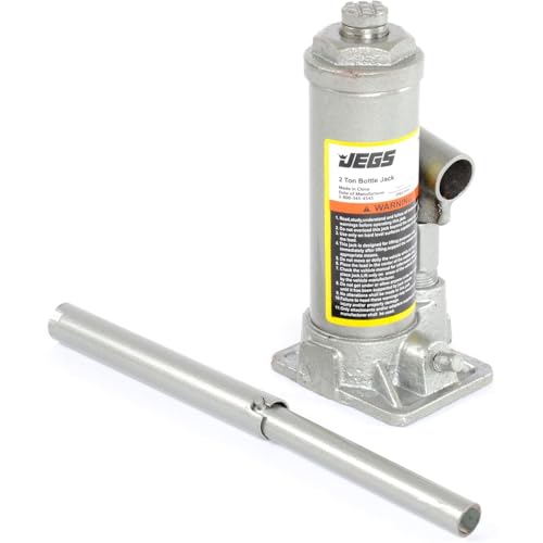 JEGS Bottle Jack | 2-Ton Capacity | Lift Height from 7 1/2 to 11 7/8 inches | Lift Height with Extension Screw is 14 1/2