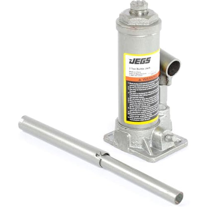JEGS Bottle Jack | 2-Ton Capacity | Lift Height from 7 1/2 to 11 7/8 inches | Lift Height with Extension Screw is 14 1/2