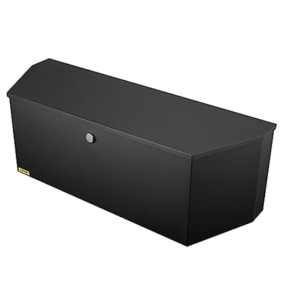 VEVOR Trailer Tongue Box, Heavy Duty Trailer Tongue Tool Box Storage Organizer with Lock & Keys, Utility Tool Chest for Pickup Truck Bed, RV, SUV, Off-Road Vehicle, Steel, 36" x 12" x 12" - size: 36" Black, style: Steel