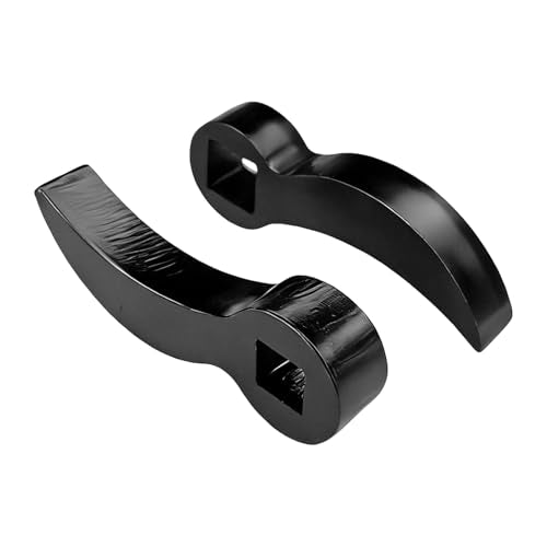 2PCS Adjustable Pry Bar Wrench Adapter Head, 1/2" & 3/8" Square Head | Upgraded Crowbar Adapter Head for Tight Space/Car Repair, Adjustable 1/2" & 3/8" Half Shaft CV Axle Removal Tool, Black