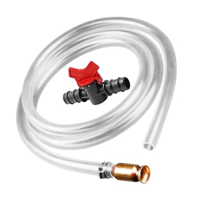 Siphon Pump Hose Kit for Liquid Transfer Durable Oil Siphon Hose with Connector Clamp Switch for Automotive Fuel and Water Transfer