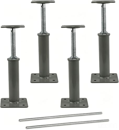 4 Pack Adjustable Screw House Jacks, 11.8"-16" Range, 11000 lbs Max Load, Floor Post Jack for House Leveling - size: 4 Pack