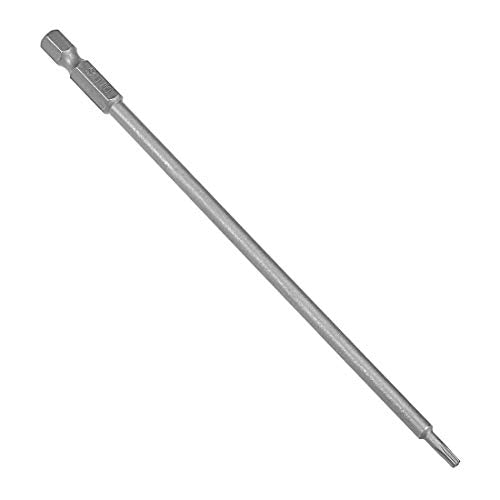 uxcell 5 Pcs T10 Magnetic Torx Screwdriver Bits, 1/4 Inch Hex Shank 5.9-inch Length S2 Security Tamper Proof Screw Driver Kit Tools - size: T10