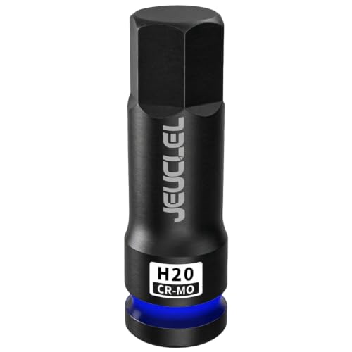 20mm Hex Impact Bit Socket, H20 1/2" Drive Allen Socket, Cr-Mo | 3-Inch, Lengthen Hex Screwdriver Adapter for Electric Ratchet Wrenches Fastening Screws, Socket Wrench, Head Drill - size: 1PC | H20 20MM