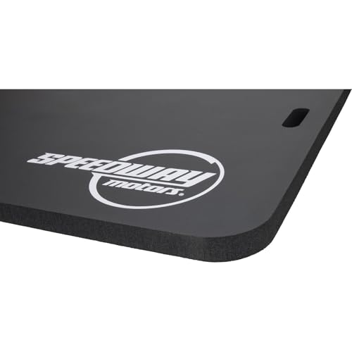 Large Foam Work Mat and Kneeling Pad for Garage or Racing Pits | 1in Thick Foam Cushions Back Knees Elbows, 46x30in Large Surface for Work Area, Built In Handles for Easy Carry