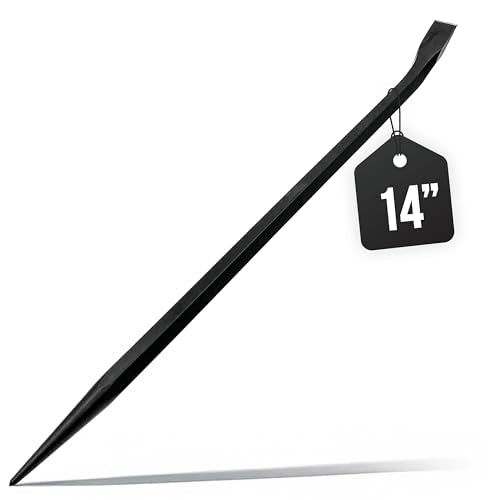 Mutt Tools 14 Inch Alignment Pry Bar Heavy Duty Sleever Bar | 14 Inch, Forged Steel, Compact, Sleever Bar, Tapered Point - size: 14 Inch