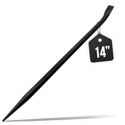 Mutt Tools 14 Inch Alignment Pry Bar Heavy Duty Sleever Bar | 14 Inch, Forged Steel, Compact, Sleever Bar, Tapered Point - size: 14 Inch