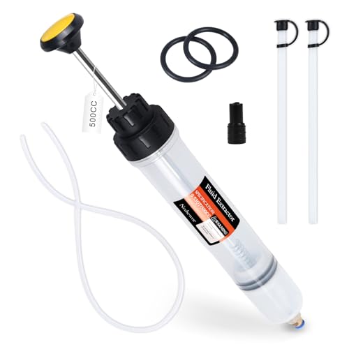 500CC Automotive Fluid Extractor with 39'' Long Hose & ExtensionTubes, Portable Oil Extractor Pump for Oil Change, Large Fluid Pump with Clear Scale & Transparent Body for DIY Maintenance