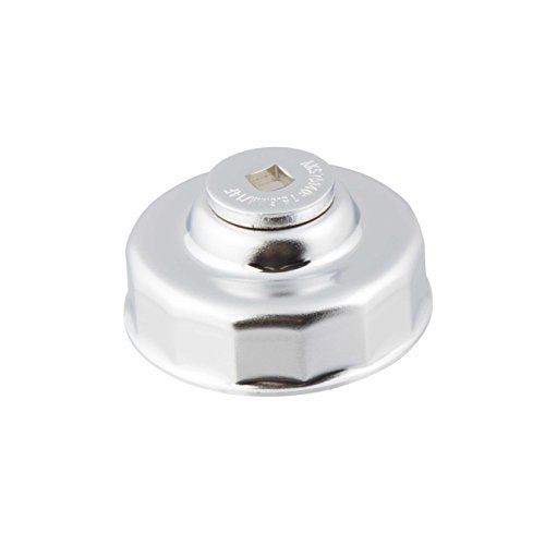 Steelman 75.6mm x 14 Flute Oil Filter Cap Wrench, 3/8-inch Drive, Low-Profile Design for Confined Space - size: 75.6 Millimeter x 14 Flute