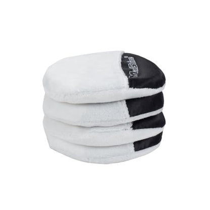 MaxShine Handheld Microfiber Wax Applicator Pad – White + Black, Ultra-Soft Scratch-Free Detailing Pad for Wax, Polish & Protectant, Streak-Free Finish (Pack of 2) - size: Microfiber Coating Applicator (Pack of 2)