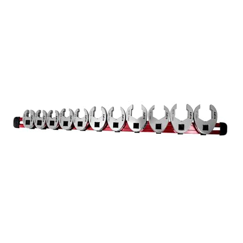 Astro Tools 7109 11-Piece 3/8" Drive SAE Anti-Slip Crowfoot Flare Nut Wrench Set