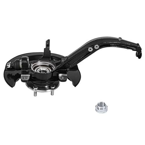Detroit Axle - 2.4L Front 4pc Steering Knuckles Kit for 03-07 Honda Accord, 2 Steering Knuckles & Wheel Bearing Hubs 2 Outer Tie Rod Ends 2003 2004 2005 2006 2007 Replacement - size: 4SU50427/Kit