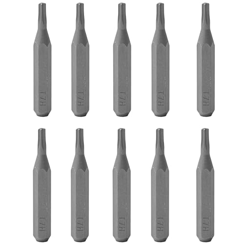 10Pcs Torx Head Screwdriver Bit Set, S2 Steel Magnetic Star Bits, 5/32" Hex Shank, Tamper Resistant, Impact Grade for Drill, Power Driver, Electronics, Home & Automotive Repair(T7) - size: T7