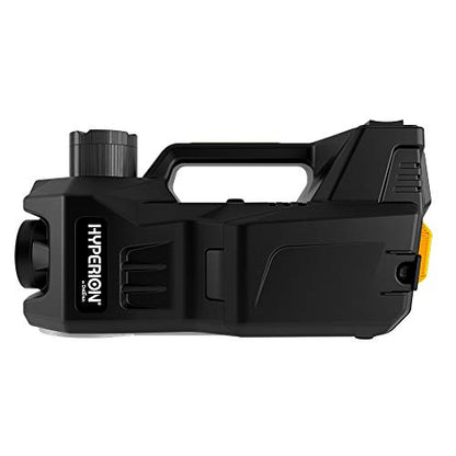 Hyperion Lift-Assist 12V Portable Hydraulic Floor Jack with Tire Inflator Air Compressor by Deltran - 043-1004-HY-WH