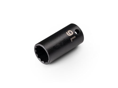 TEKTON 3/8 Inch Drive x 16 mm Semi-Deep 12-Point Impact Socket | SID14316 - size: 3/8 Inch Drive, style: Semi-Deep