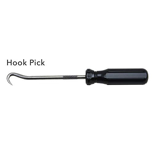 Ullman PSP-4 Steel Pick and Hook Set, 5-1/16" Length, 4pcs - style: High Carbon Polished Steel Hook and Pick Set with Screwdriver Handle