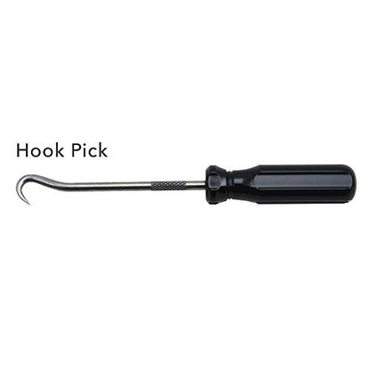 Ullman PSP-4 Steel Pick and Hook Set, 5-1/16" Length, 4pcs - style: High Carbon Polished Steel Hook and Pick Set with Screwdriver Handle