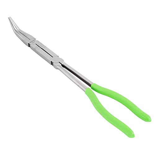 OEMTOOLS 22634 X-Type Needle Nose Pliers 45°, 13" Long Needle Nose Pliers, Chrome Plated to Resist Rust, Automotive, Construction, and Jewelry Making Tools - style: 13 inch long reach x-type pliers