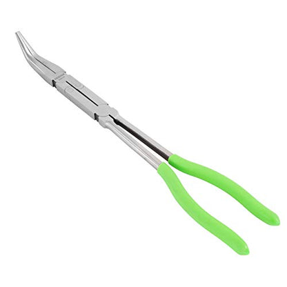 OEMTOOLS 22634 X-Type Needle Nose Pliers 45°, 13" Long Needle Nose Pliers, Chrome Plated to Resist Rust, Automotive, Construction, and Jewelry Making Tools - style: 13 inch long reach x-type pliers