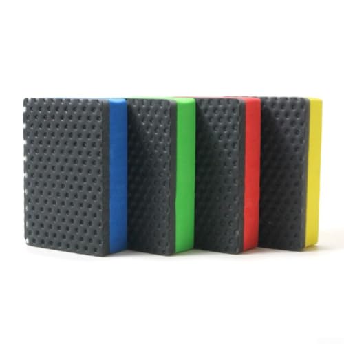 2Pcs Clay Bar Sponge Pad Kit For Car Detailing And Polishing Removes Brake Dust Dirt And Leaves Suitable For Paint Glass And Wheel Surfaces(Yellow) - size: Yellow