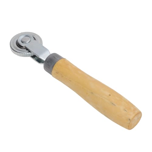 6mm Tire Patch Roller 1 1/2in Tire Repair Roller Wood Handle Tool with Gear Teeth for Cars Motorcycles