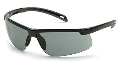 Pyramex Ever-Lite Lightweight Safety Glass Indoor/Outdoor Mirror Lens - color: Gray H2max Anti-fog Lens/Black Frame