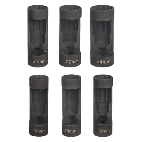 Shock Absorber Removal Strut Socket Set Suspension Nut Socket Kit Made from Steel Useful for Strut Nut Disassembly Suitable for Car Repair DIY, 6 Pieces - color: 6 Pieces