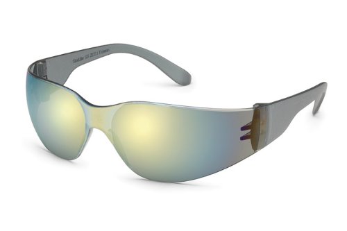 Gateway Safety 4680 UL-Certified StarLite Safety Glasses, Clear Lens, Clear Temple (Pack of 10) - color: Gold Mirror Lens/Gray Temple, size: 10-Pack