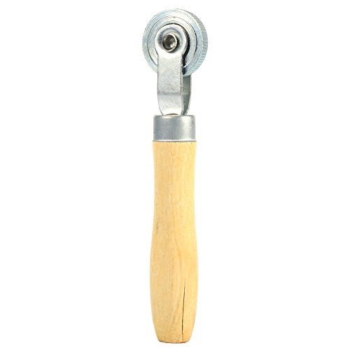 Wnvivi Tire Patch Roller,Wooden Handle Repair Tube Stitch Puncture Patch Tyre Roller,Patch Tyre Roller Bearing Tool Kit