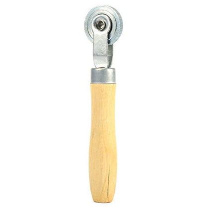 Tire Patch Roller, Wooden Handle Repair Tube Stitch Puncture Patch Tyre Roller Bearing Tool 1 1/2" Dia Roller Tool for Car Motorcycle Bike