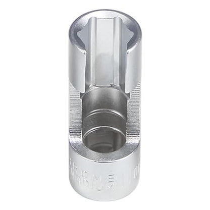 11MM (3/8"DR) Difficult Access Diesel Injector Fuel Line Socket Set Difficult Access Flare Nut Wrench Spanner for Wired Temperature Sensors, Thermo Switches, ABS Tube, Master Cylinder, Coolant, etc - size: 11MM(3/8"DR.)