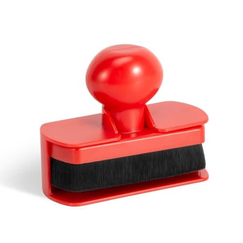 UNIMEIX Tire Shine Applicator Brush Large Vegan Tire Shine Brush with Storage Stand for Vehicles Tire Shine Polish Wax and Car Wash (Red) - color: Red