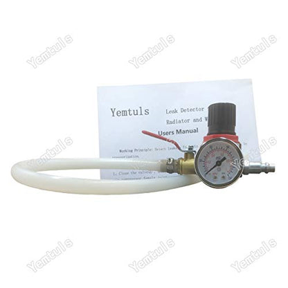 Radiator Pressure Leakage Tester Tool Kit, Automotive Cooling System Water Tank Leak Test Detector Work with Air Compressor Pump