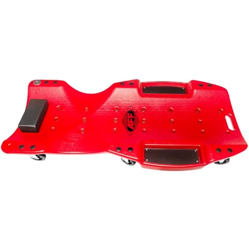 AFF XL Mechanic's Creeper - 47" Length Ergonomic Creeper with Padded Headrest & Magnetic Tool Trays - Super Duty