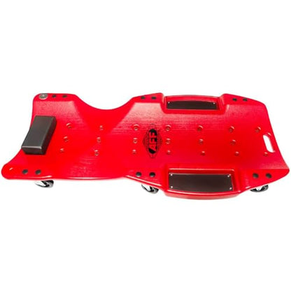 AFF XL Mechanic's Creeper - 47" Length Ergonomic Creeper with Padded Headrest & Magnetic Tool Trays - Super Duty