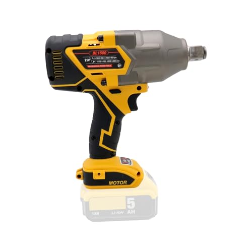 1100 ft-lbs(1500Nm) maximum torque, 20V 3/4 inch cordless impact wrench-brushless, 4-speed adjustment, automatic start and stop.(Host only/Without battery). - size: 3/4 1500Nm