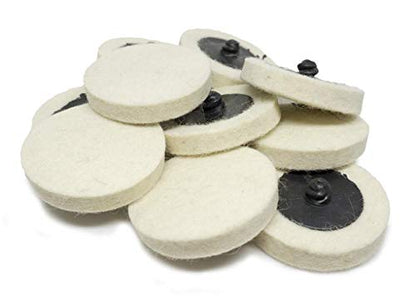 Benchmark Abrasives 2 Inch Sanding Discs Felt Quick Change Wool Buffing Pad for Drill & Die Grinder - Surface Conditioning Tool for Deburring, Polishing, Buffing Polishing Wheel for Drill - 10 Pack