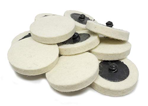 Benchmark Abrasives 2 Inch Sanding Discs Felt Quick Change Wool Buffing Pad for Drill & Die Grinder - Surface Conditioning Tool for Deburring, Polishing, Buffing Polishing Wheel for Drill - 10 Pack