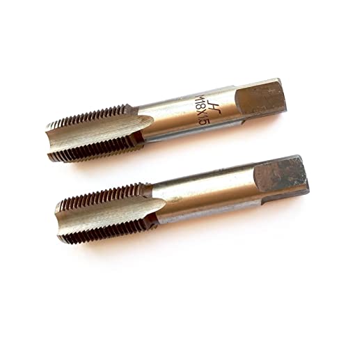 AtticZone M18 x 1.5 Metric Hand Thread Tap, Right Hand, Alloy Tool Steel, 1 Taper Tap, 1 Plug Tap for Metal Working DIY Industrial - size: M18x1.5