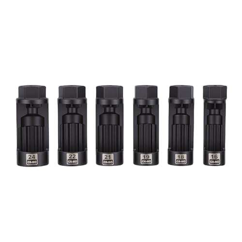 Keenso Strut Nut Socket Set 6PCS 16mm 18mm 19mm 21mm 22mm 24mm Suspension Shock Absorber Strut Nut Removal Tool Kit with Storage Case for Automotive Repair and Maintenance
