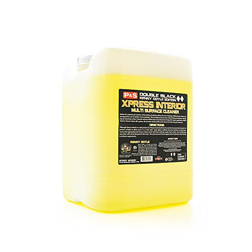P & S PROFESSIONAL DETAIL PRODUCTS Xpress Interior Cleaner – Safe for Leather, Vinyl, Plastic & More, Removes Dirt, Grease & Oil, No Residue, Fresh Scent, No Dilution Needed - 5 Gallons - size: 640 Fl Oz (Pack of 1)