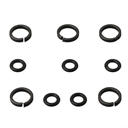 5 Sets Pneumatic Wrench Socket Retainer Rings with O-Rings for 3/8" 1/2" 3/4" 1" Air for Impact Wrenches, Metal Replacement Parts(3/8) - color: 3/8