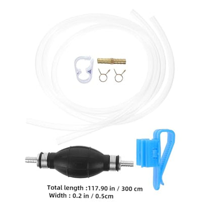 Manual Hand Fuel Transfer Pump Kit with PVC Hose Gasoline Siphon Pump for Efficient Fuel Extraction Lightweight Plastic Construction Anti-backflow Design for Cars and Equipment