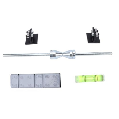 Vikye Motorcycle Wheel Balancer, Portable Manual Tire Balancer with 455mm Shaft and Level Meter for Bike Wheel Truing Balance Stand