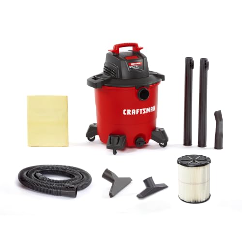 CRAFTSMAN CMXEVBE17590 9 Gallon 4.25 Peak HP Wet Dry Shop Vacuum | General Purpose Wet and Dry Vac with Filter, Dust Bag, Hose and Attachments for Home, Garage and Automotive Cleaning - size: 9 gallon 4.25 Peak Hp